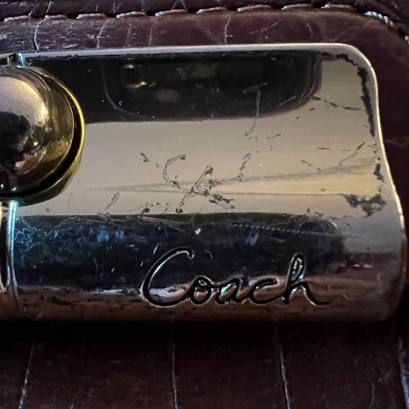 Coach Brown Snakeskin Soft Leatherware Hobo Style Shoulder Handbag L1026-16795 - Picture 9 of 14